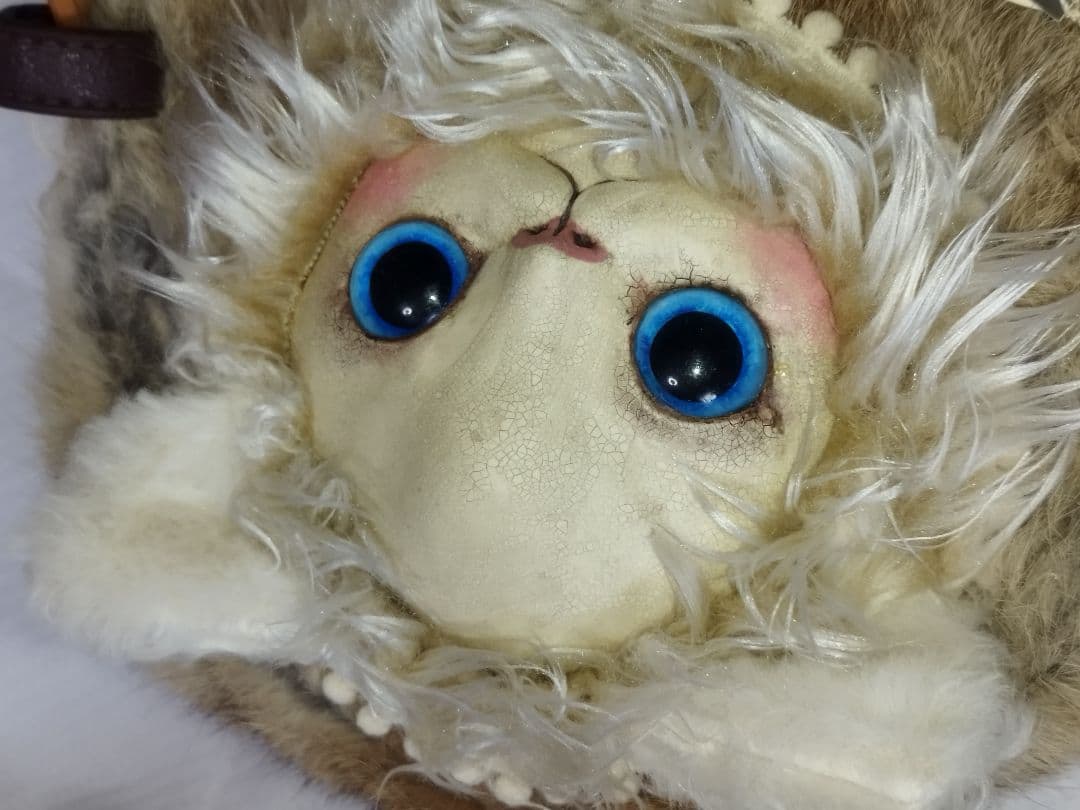 Cuddle a Fluffy 福寿 梨理 作家様 かごバッグ 猫 創作人形