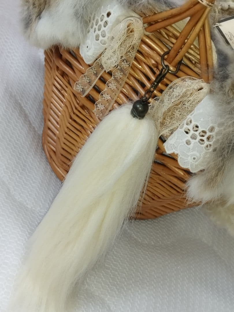 Cuddle a Fluffy 福寿 梨理 作家様 かごバッグ 猫 創作人形