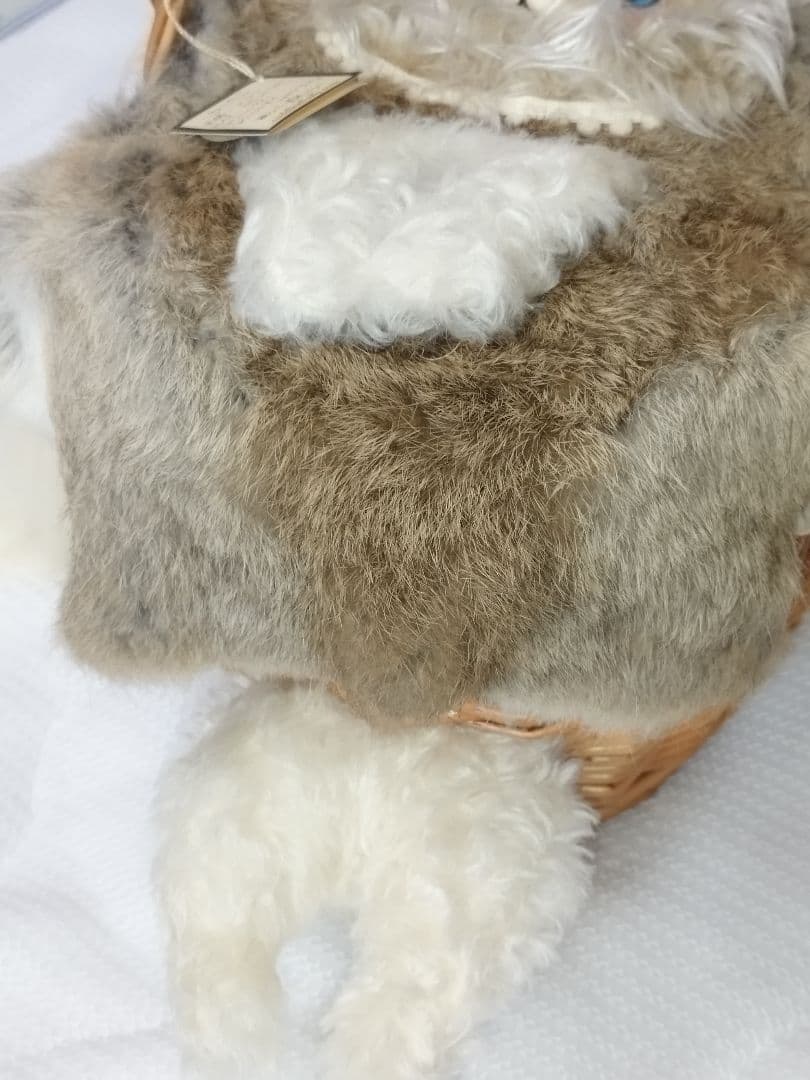 Cuddle a Fluffy 福寿 梨理 作家様 かごバッグ 猫 創作人形