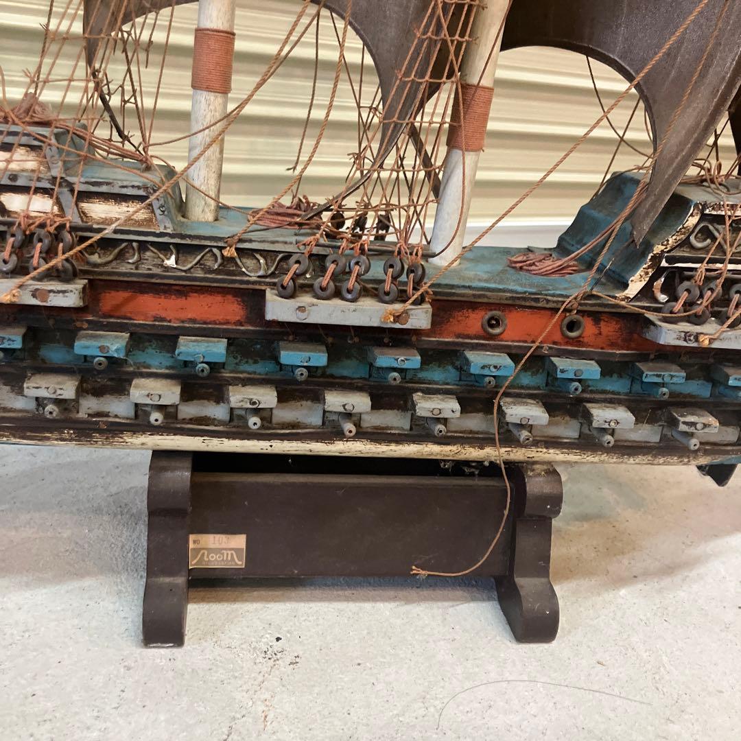 昭和レトロ クイーンエリザベス号 大型帆船模型大航海時代 置物