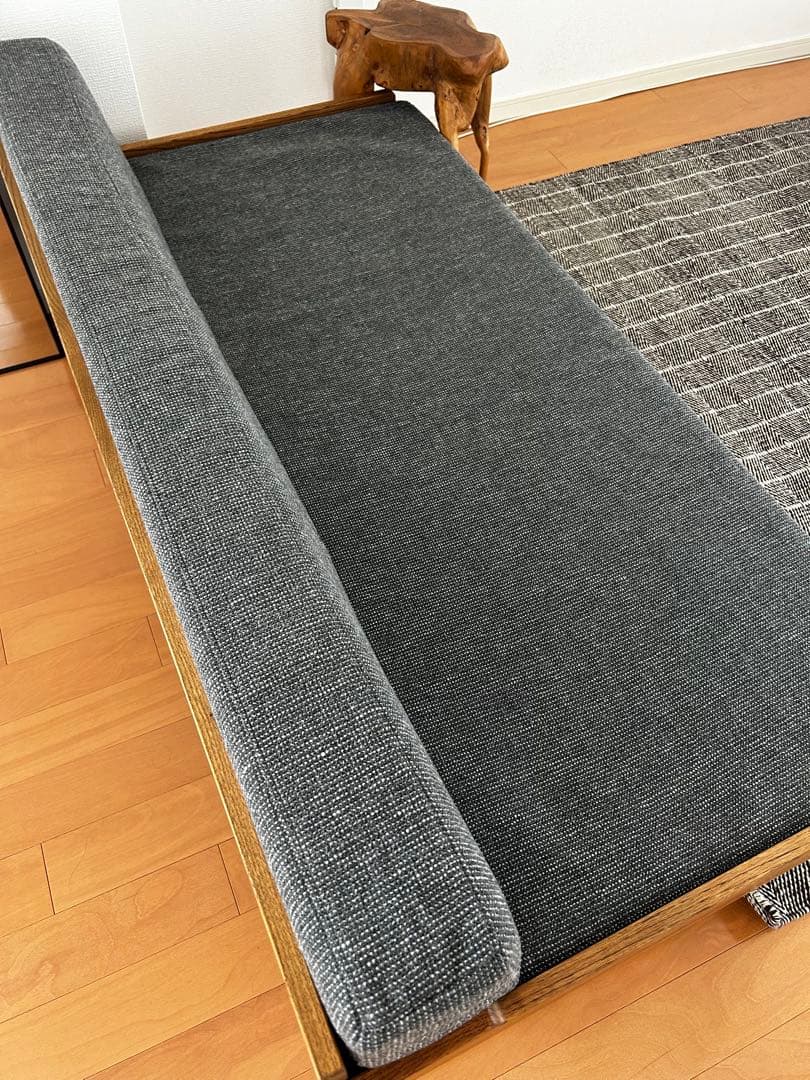 [カバーのみ]ダークグレー momo natural デイソファ2.5P