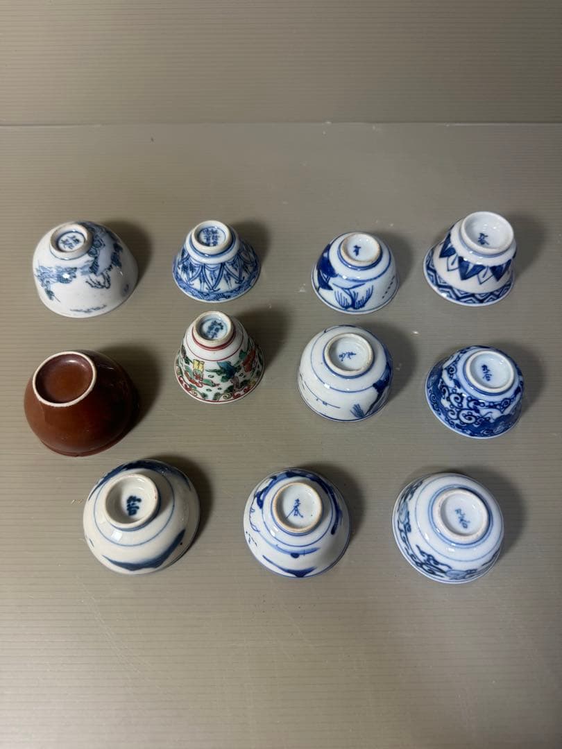 2413 九谷焼 猪口 まとめ売り 合計11客 時代物 - メルカリ