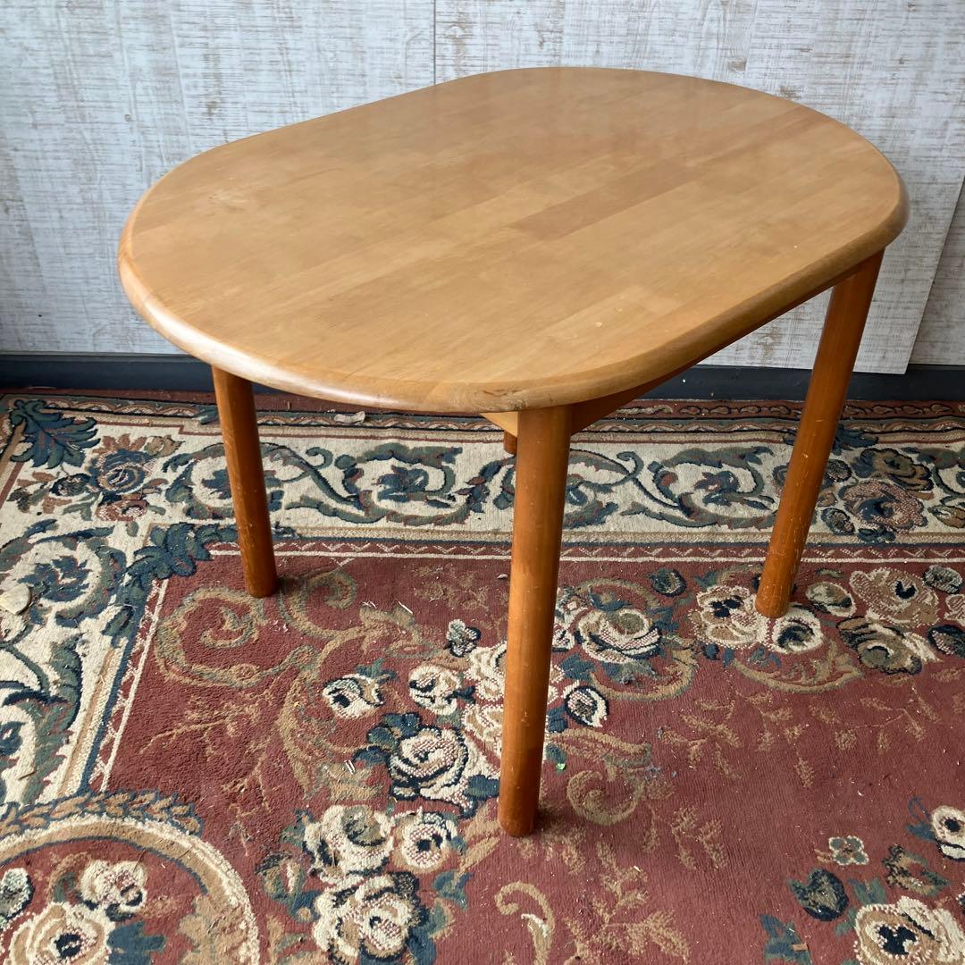 北欧レトロ 光製作所 天然木 楕円形ダイニングテーブル 古道具古家具 ビンテージ