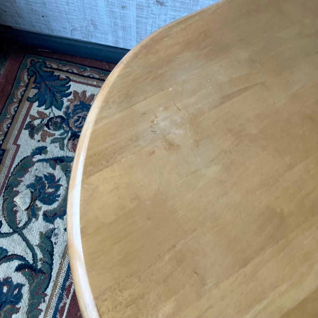 北欧レトロ 光製作所 天然木 楕円形ダイニングテーブル 古道具古家具 ビンテージ