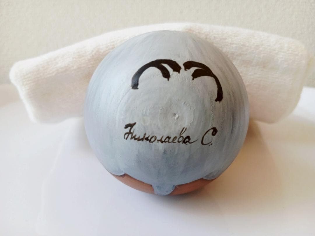 【CBT083】9cm級 おきあがりこぼし(大) スベトラーナ　すずめ