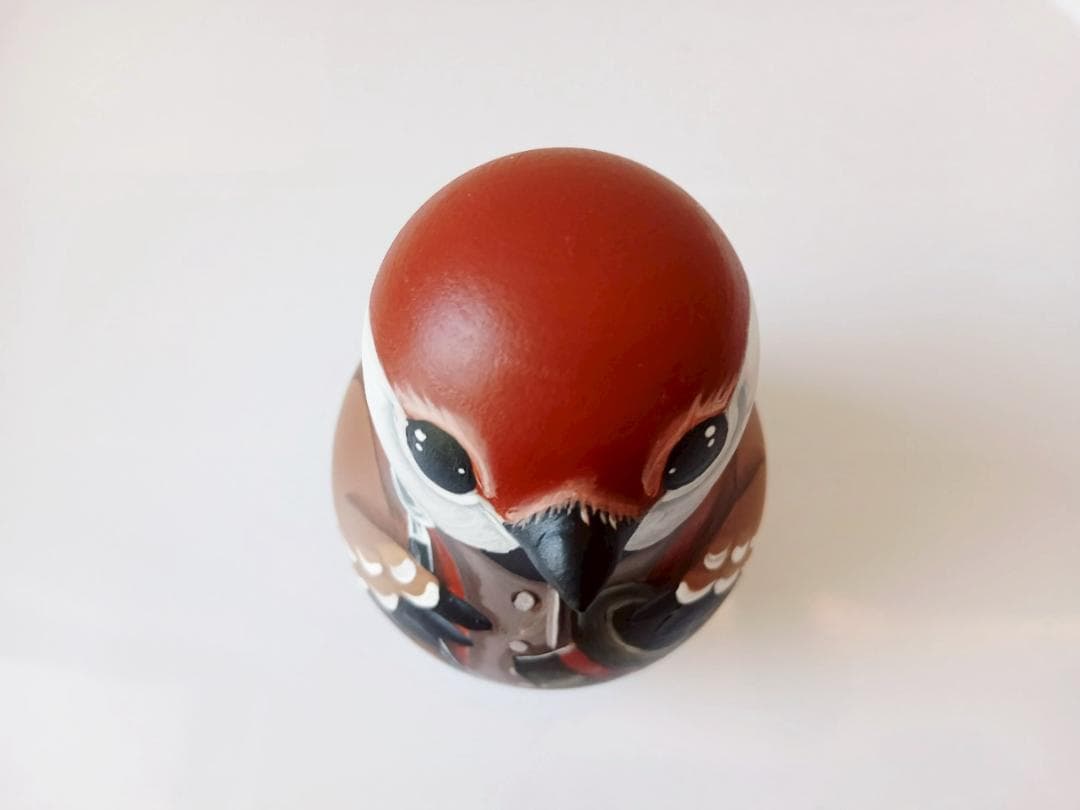 【CBT083】9cm級 おきあがりこぼし(大) スベトラーナ　すずめ