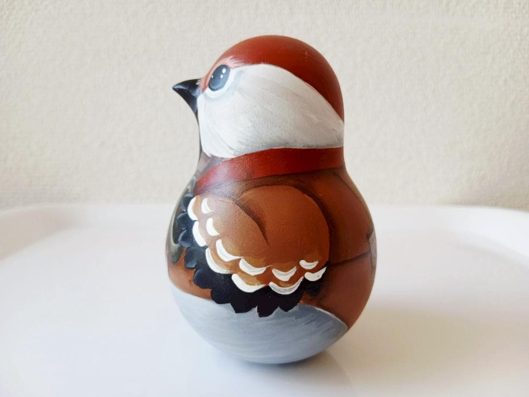 【CBT083】9cm級 おきあがりこぼし(大) スベトラーナ　すずめ