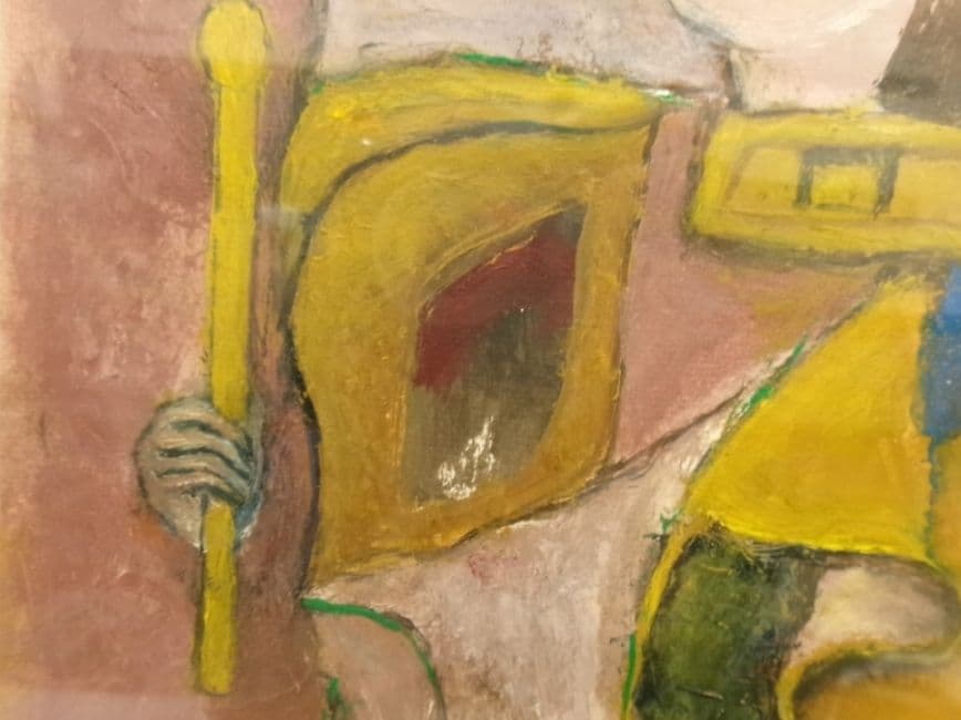 「女王陛下の興行師たちより 」TMサインあり、女性像 油彩 F4 額装