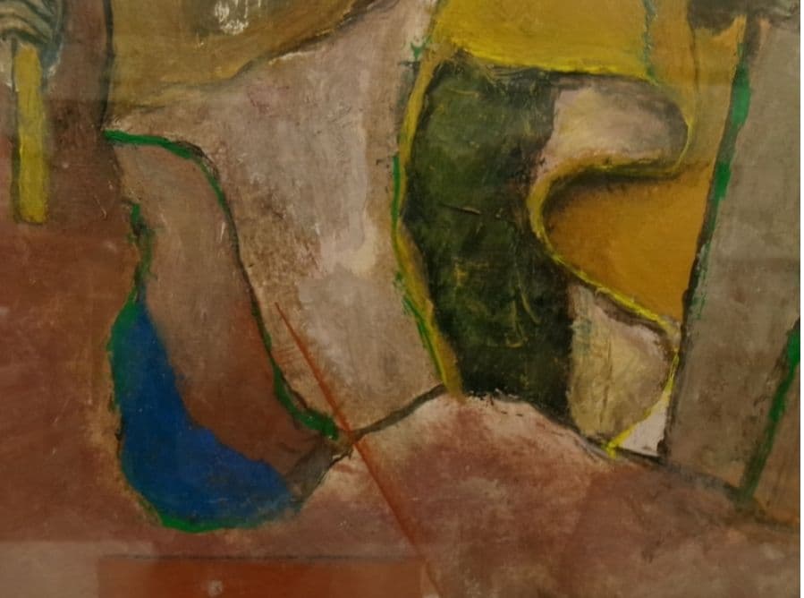 「女王陛下の興行師たちより 」TMサインあり、女性像 油彩 F4 額装