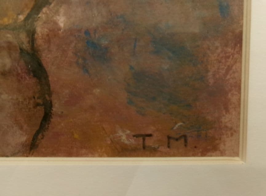 「女王陛下の興行師たちより 」TMサインあり、女性像 油彩 F4 額装