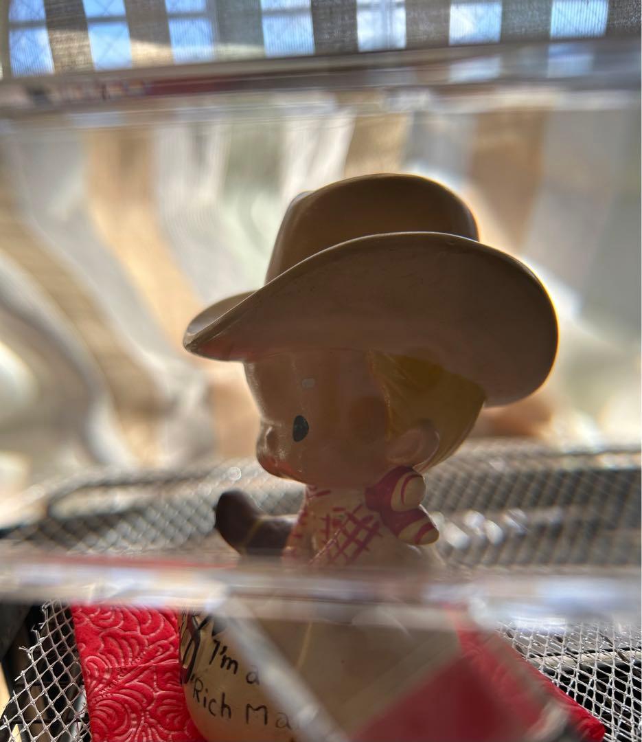 内藤ルネ カウボーイ 貯金箱 昭和レトロ ＄