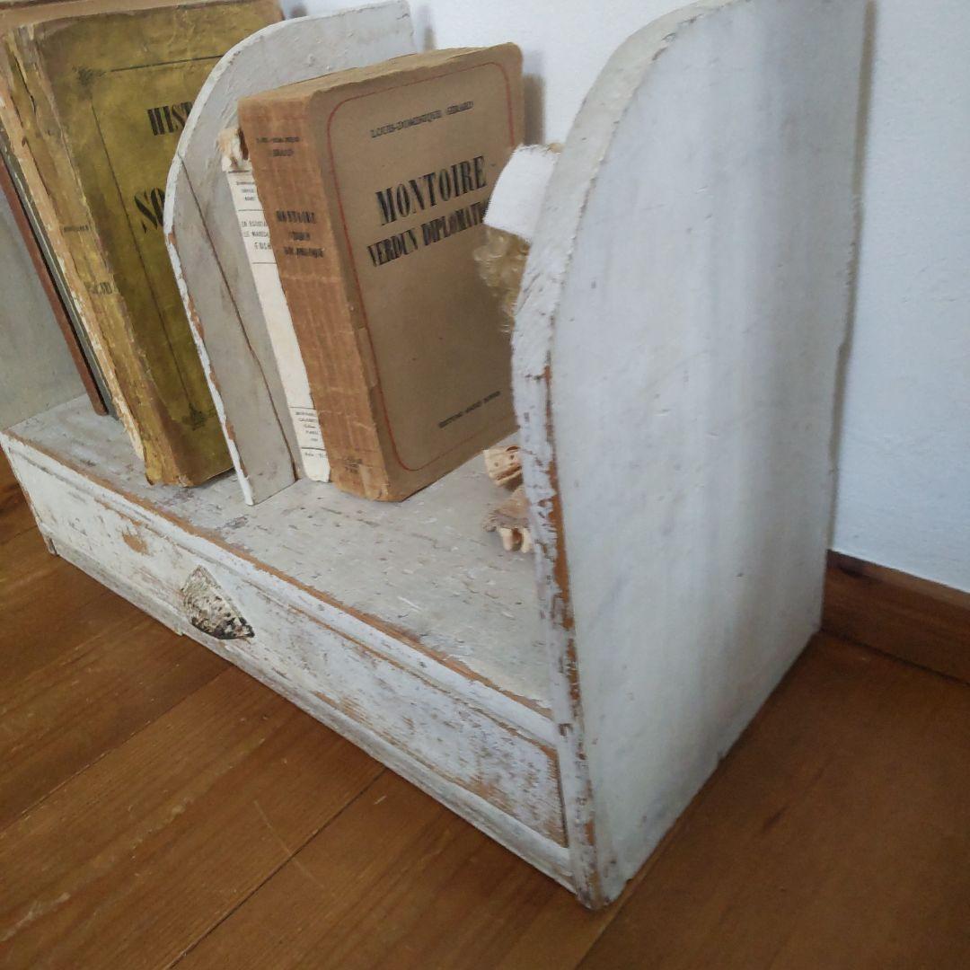 古い学校の本立て 本棚 古道具 アンティーク ビンテージ 本収納