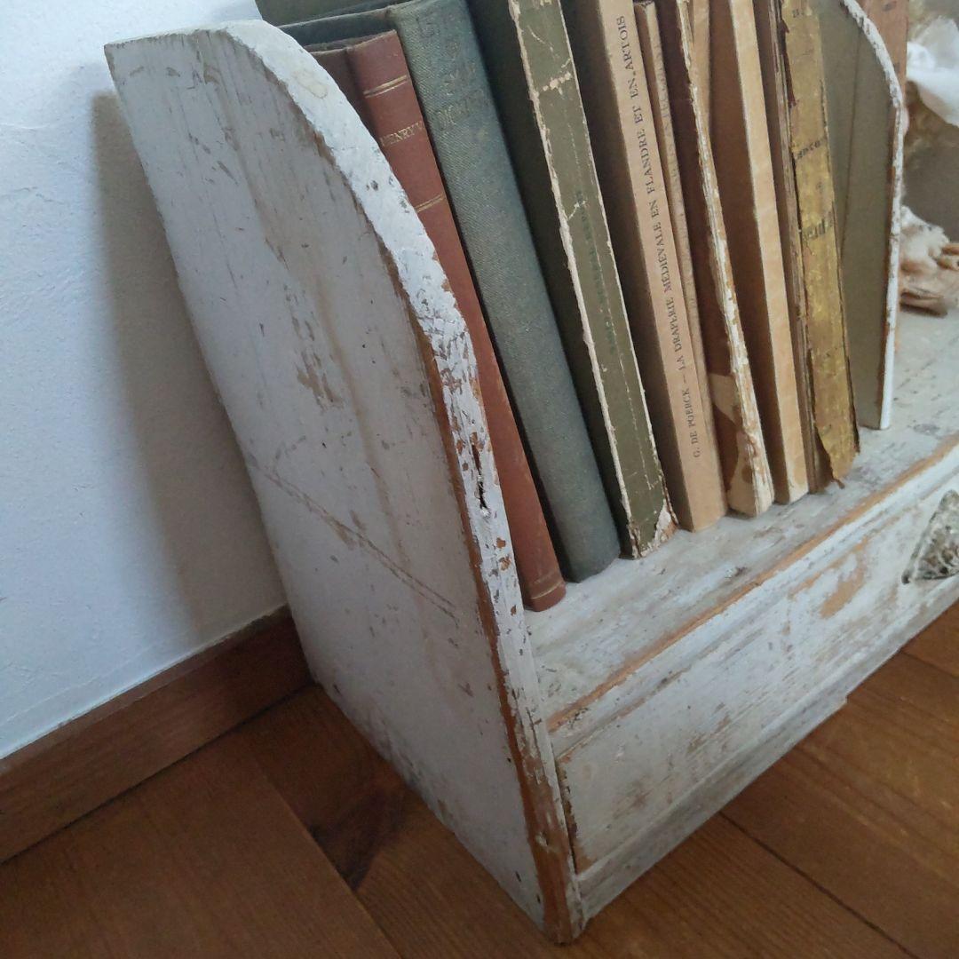 古い学校の本立て 本棚 古道具 アンティーク ビンテージ 本収納
