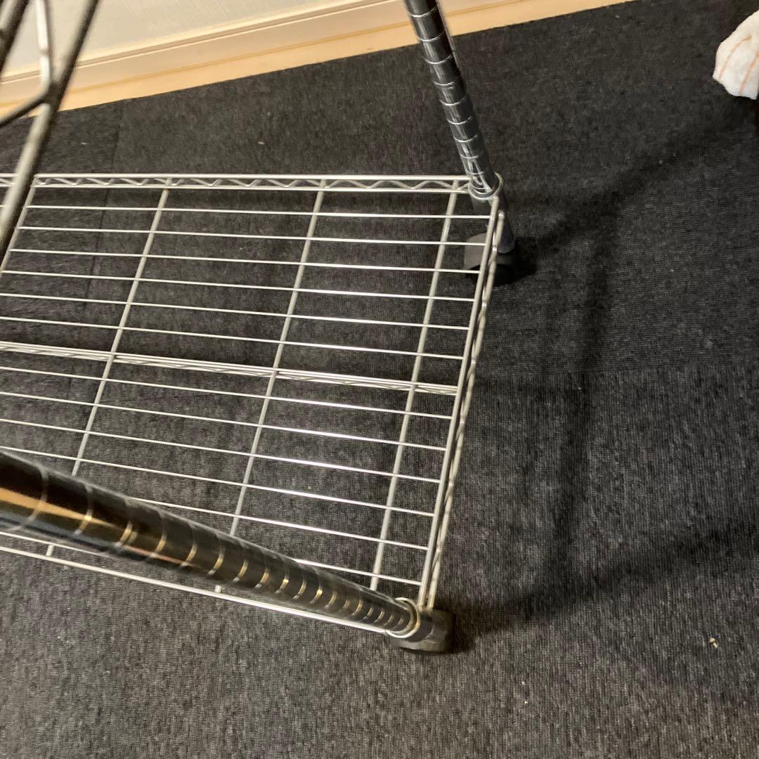 メタルラック キャスター付W120×D46×H155 4段 スチールラック 頑丈