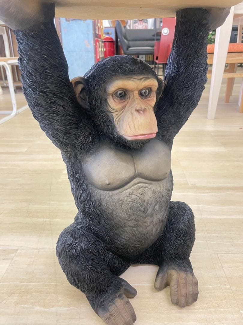 チンパンジー　サイドテーブル　ミニテーブル　アニマル　動物　ソファ　テーブル