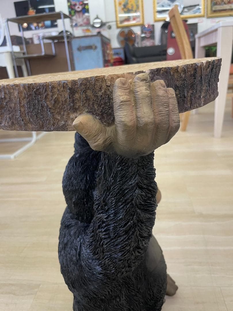 チンパンジー　サイドテーブル　ミニテーブル　アニマル　動物　ソファ　テーブル