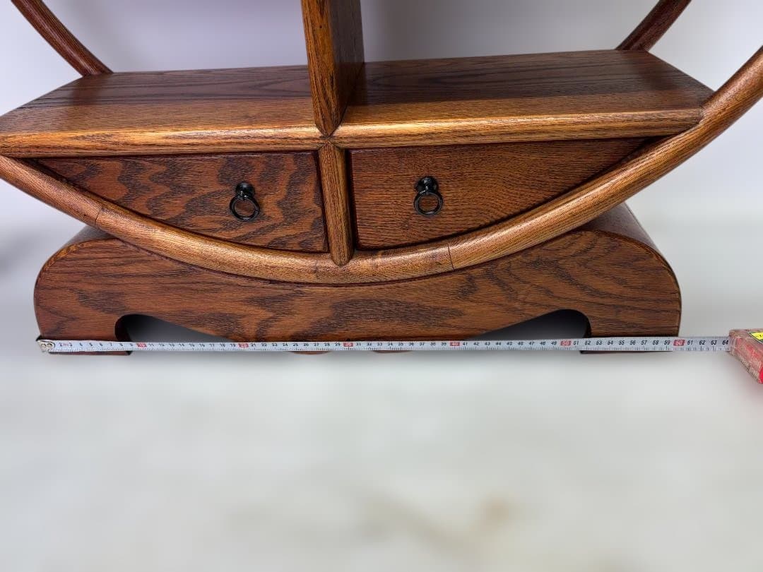 中国家具　円型　飾り棚　丸棚　シノワズリ　和風 01d108