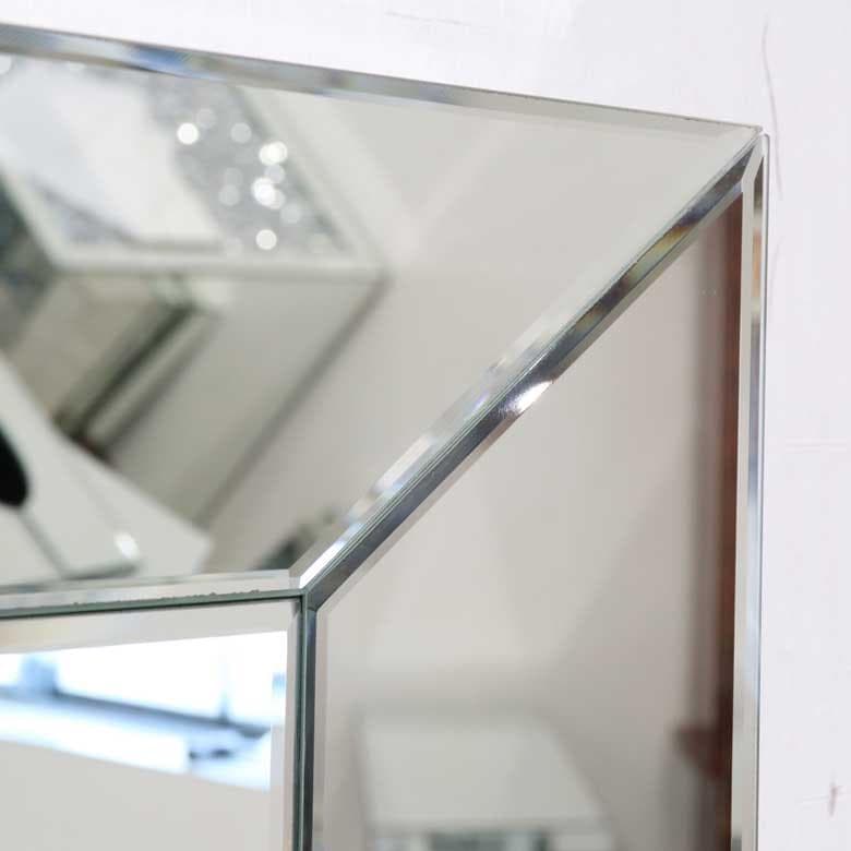 2枚セット ミラー家具 壁掛けミラー シルバー 鏡 35cm