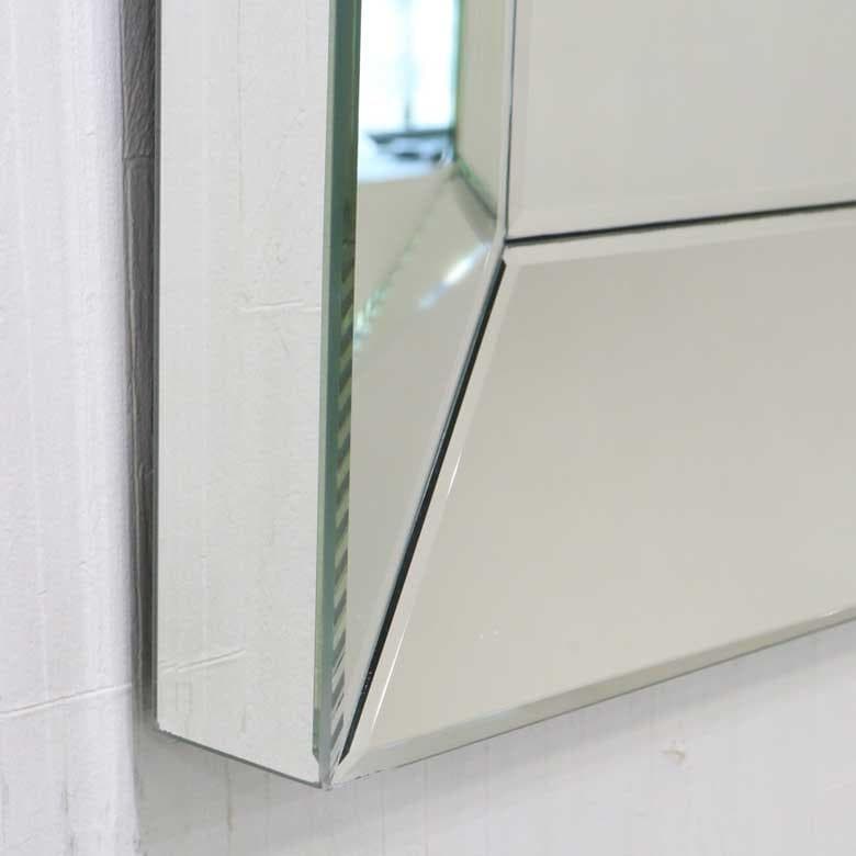 2枚セット ミラー家具 壁掛けミラー シルバー 鏡 35cm
