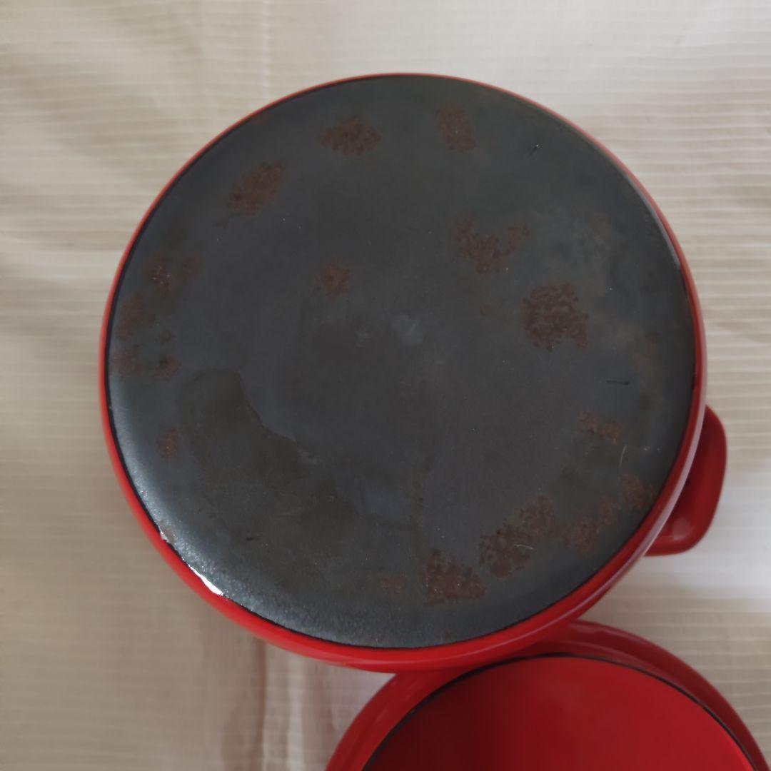 【良品】KOCKUMS　ヴィンテージ ホーロー両手鍋　スウェーデン　北欧　レッド