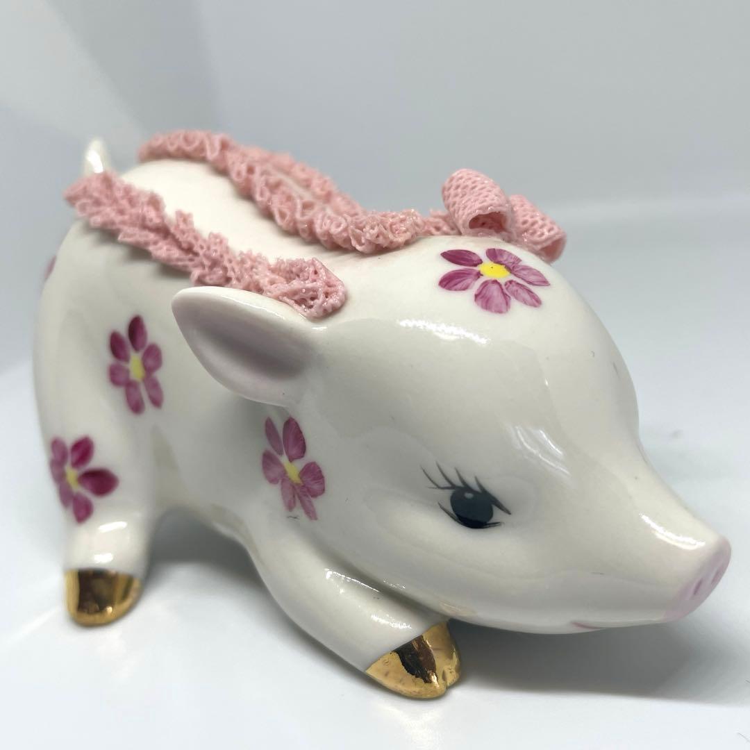 アイリッシュドレスデン 2007年 干支 猪 フィギュリン 陶器 置物