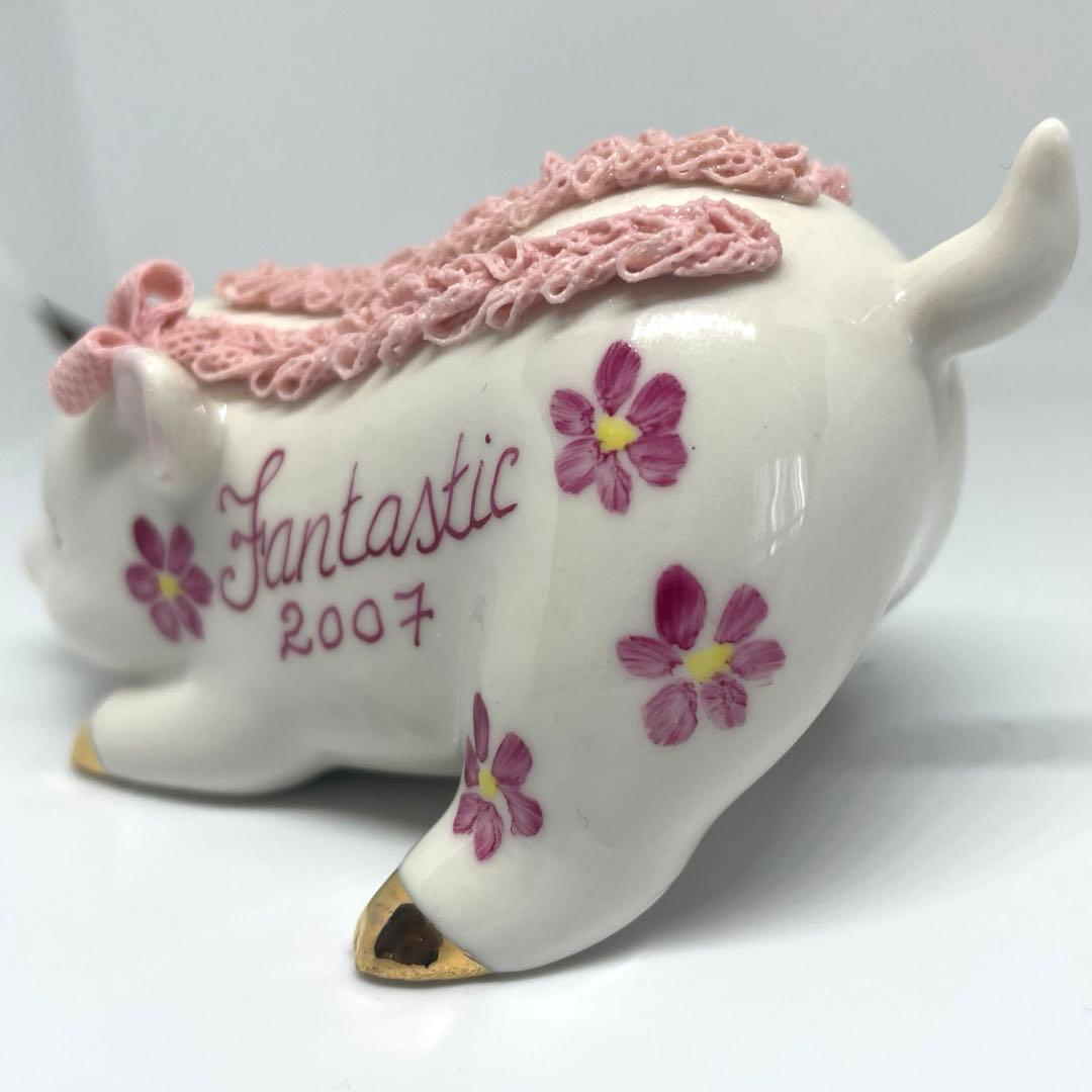 アイリッシュドレスデン 2007年 干支 猪 フィギュリン 陶器 置物