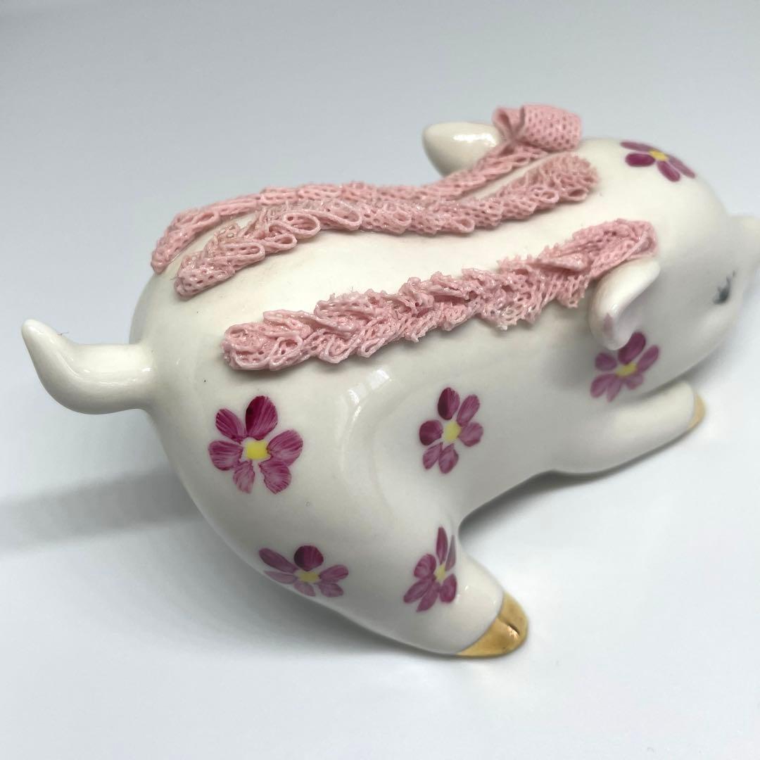 アイリッシュドレスデン 2007年 干支 猪 フィギュリン 陶器 置物