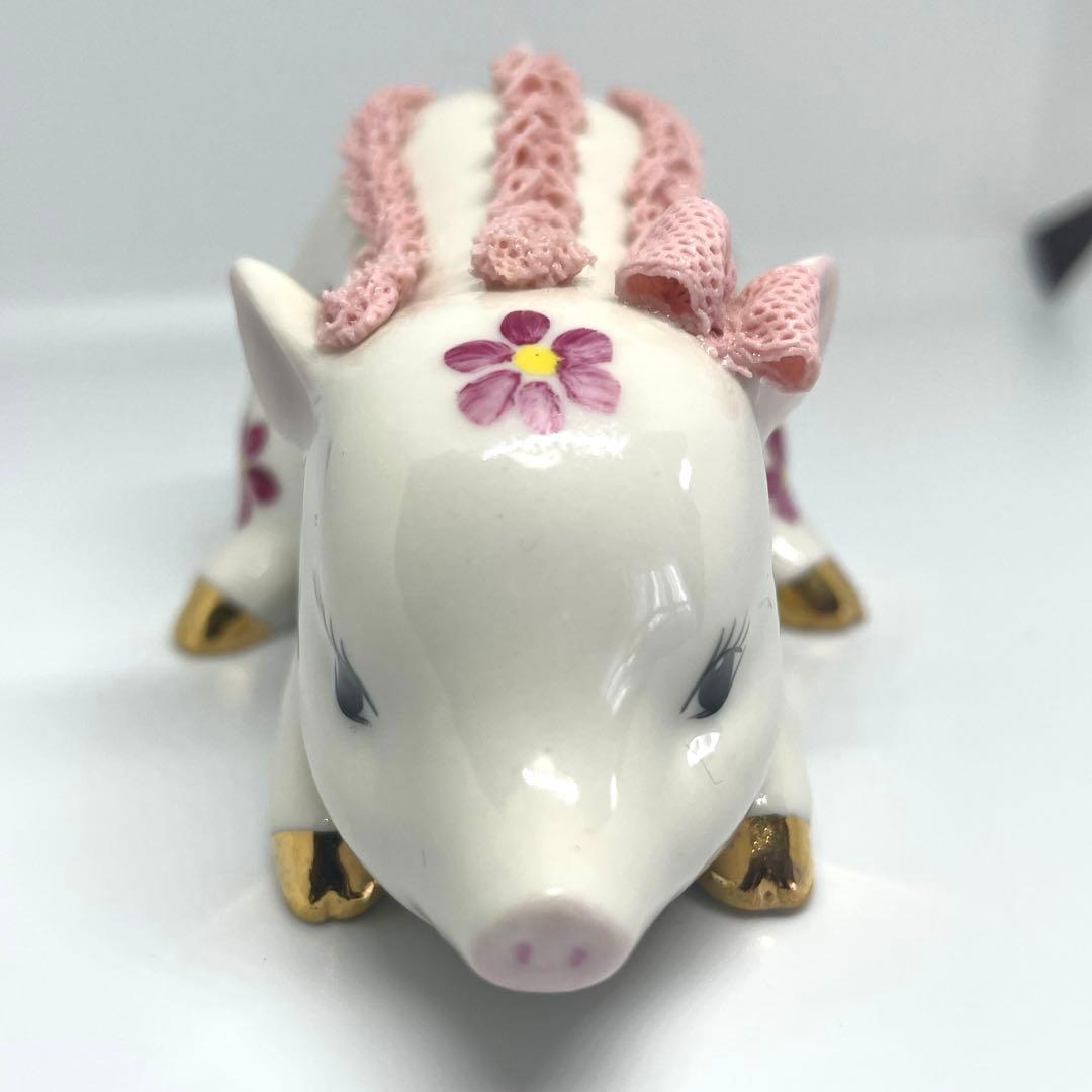 アイリッシュドレスデン 2007年 干支 猪 フィギュリン 陶器 置物