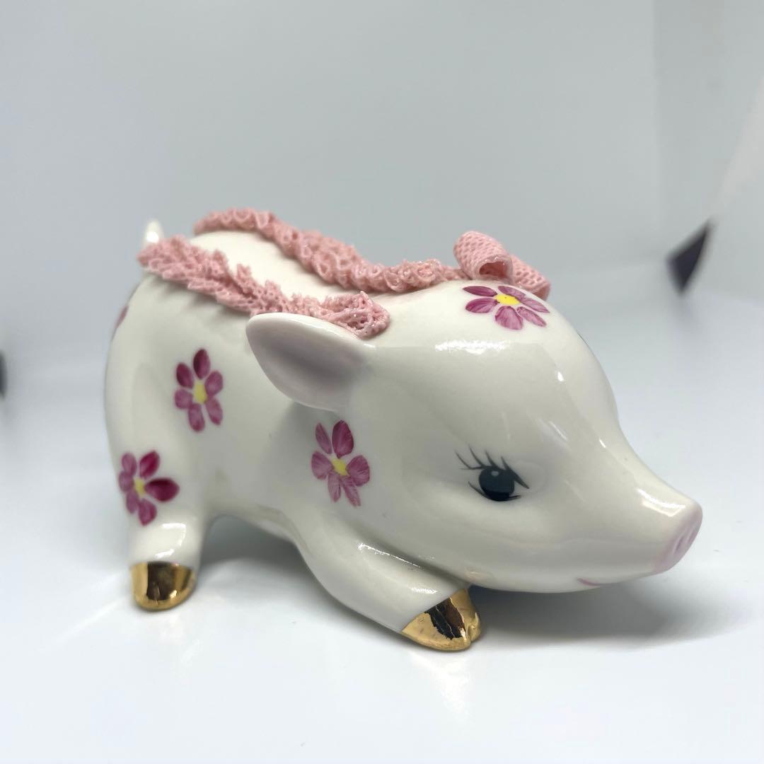 アイリッシュドレスデン 2007年 干支 猪 フィギュリン 陶器 置物