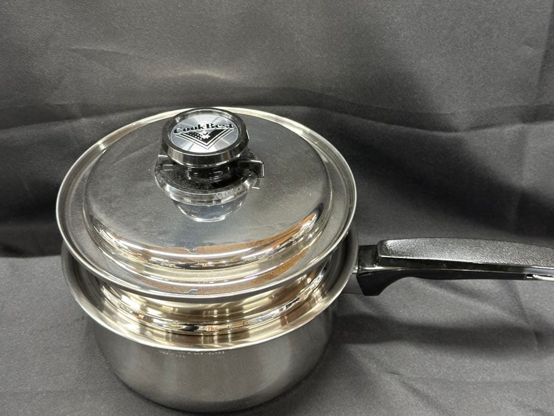 【保管品】Cook Best T304 7-Ply 片手鍋　2段　19cm