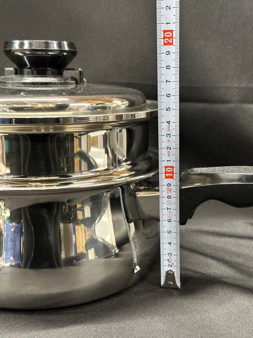 【保管品】Cook Best T304 7-Ply 片手鍋　2段　19cm