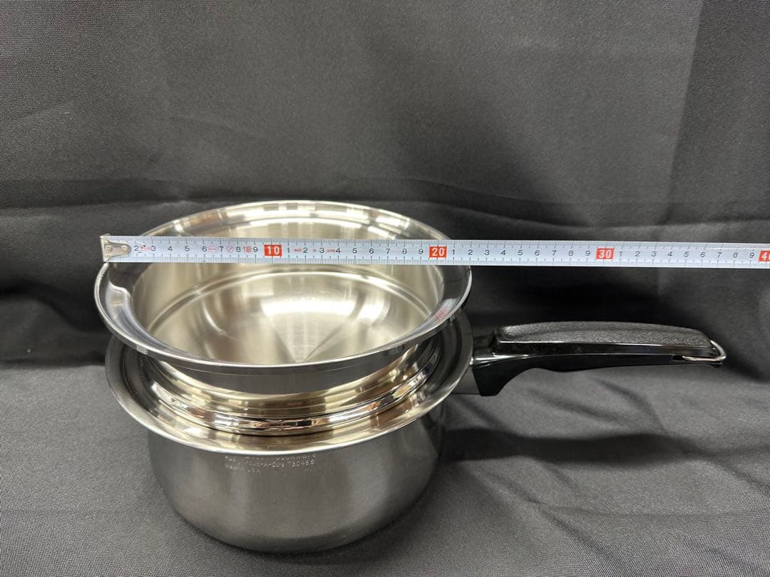 【保管品】Cook Best T304 7-Ply 片手鍋　2段　19cm