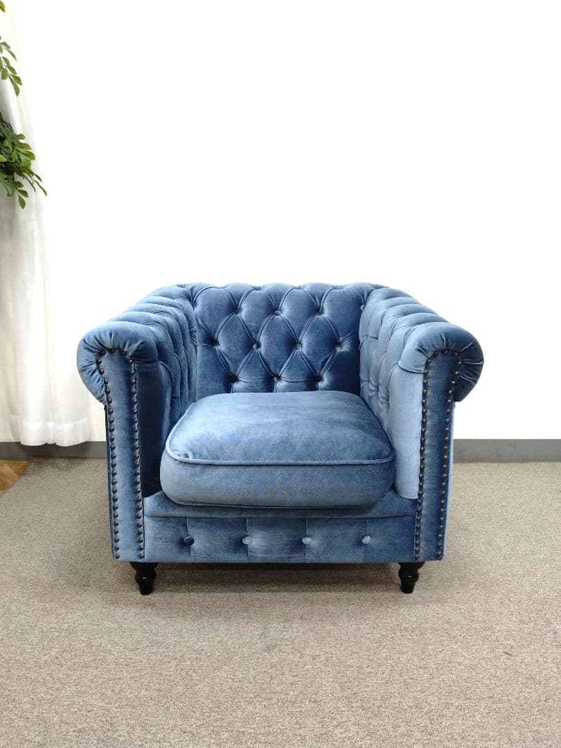 VINCENT ヴィンセント チェスターフィールド 1人掛けソファー