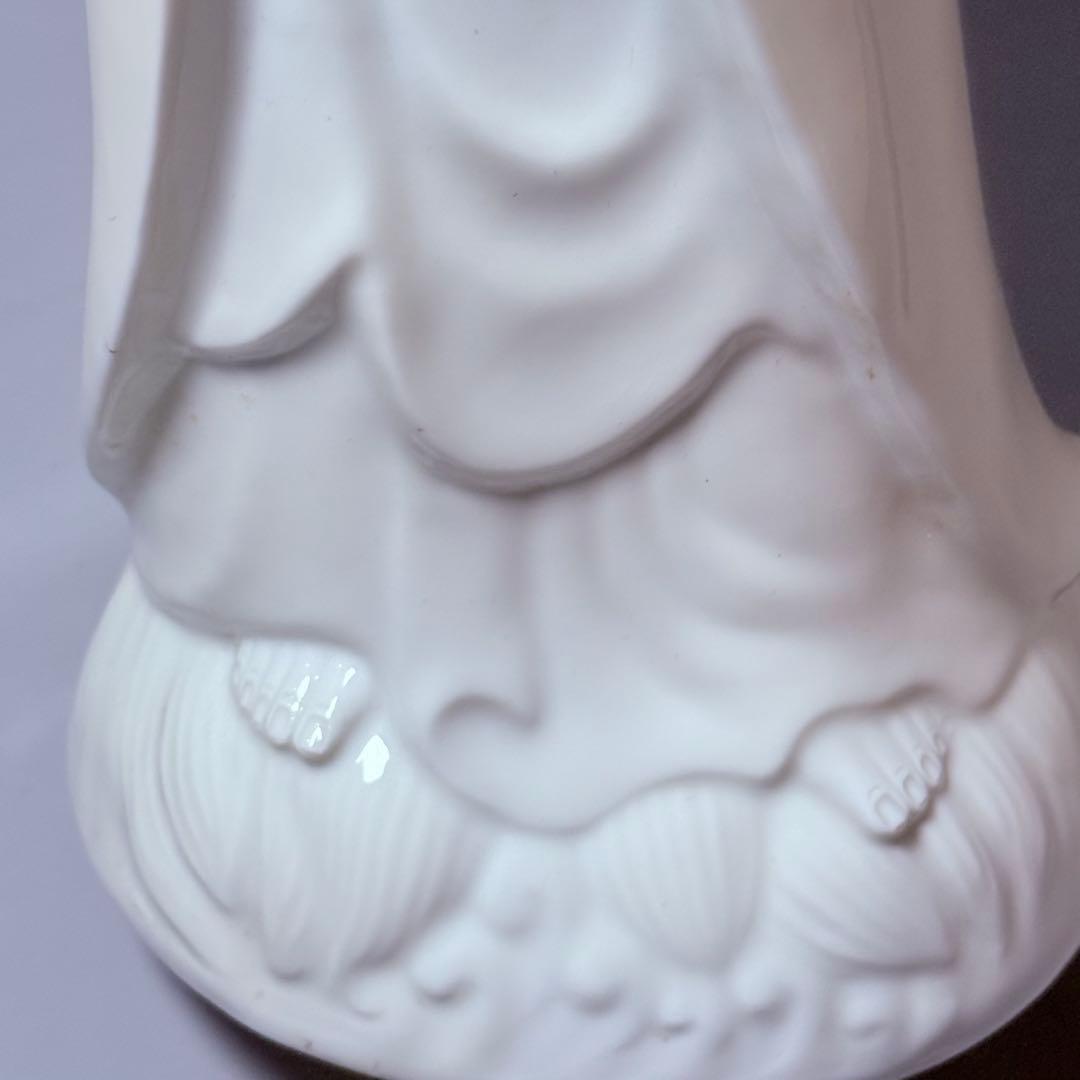 伊万里 鍋島 長春窯 白磁観音像 共箱有り 高さ45㎝ - メルカリ