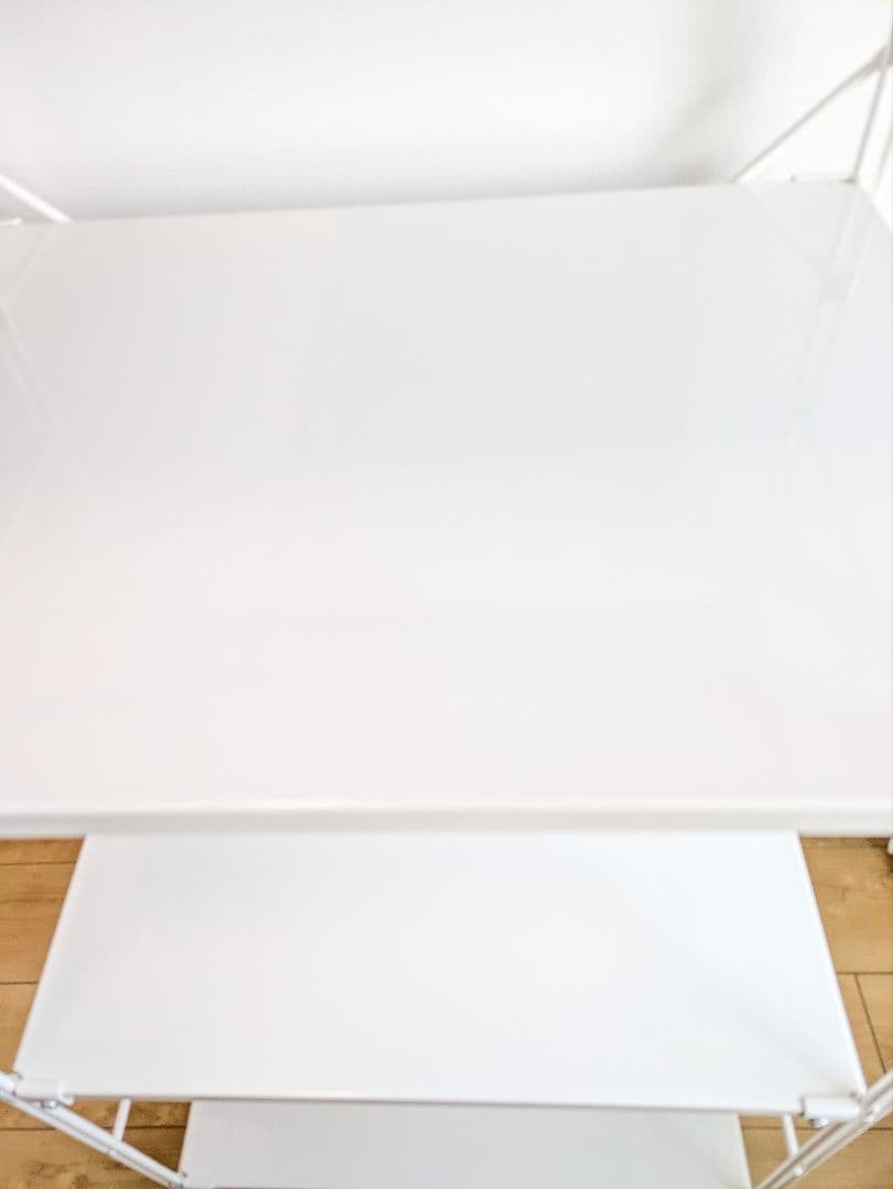 【kiyopo】【美品】無印良品 スチールユニットシェルフ ライトグレー