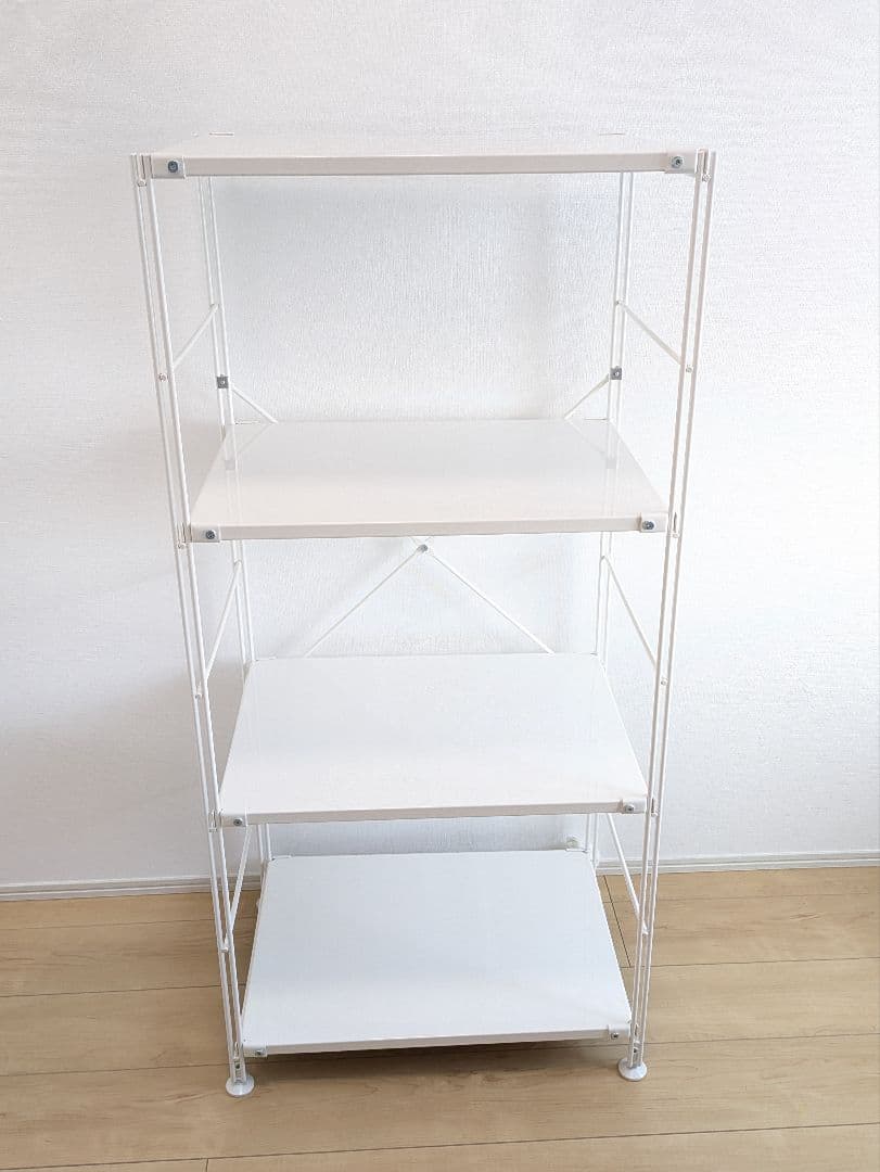 【kiyopo】【美品】無印良品 スチールユニットシェルフ ライトグレー