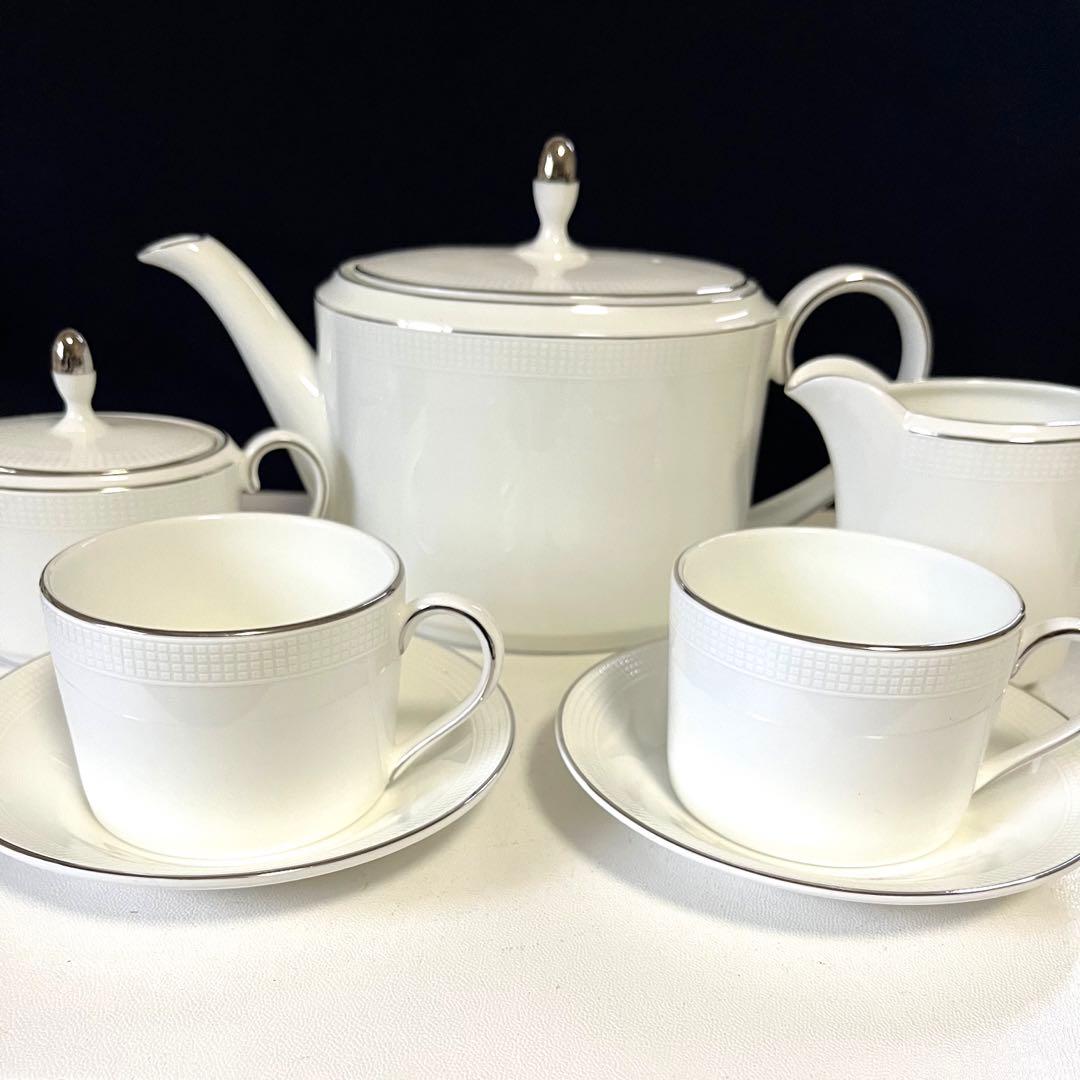 ウェッジウッド　ヴェラウォン  ポットセット　Blanc Sur Blanc