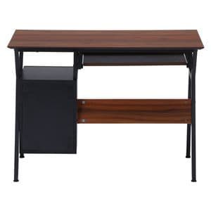 パソコンデスク ワークデスク 約幅100×奥行54×高さ72cm ブラウン