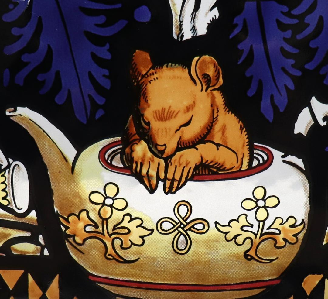 ルイス・キャロル 不思議の国のアリス ヴィンテージ ステンドグラス 狂ったお茶会