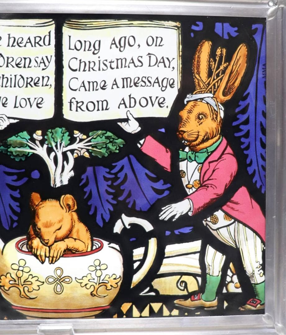 ルイス・キャロル 不思議の国のアリス ヴィンテージ ステンドグラス 狂ったお茶会