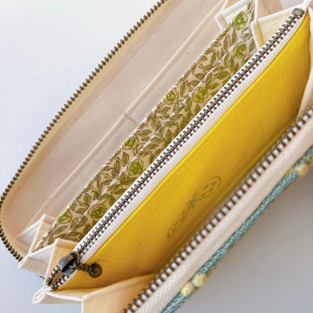 ミナペルホネン☆ラウンドファスナー長財布☆ハンドメイド