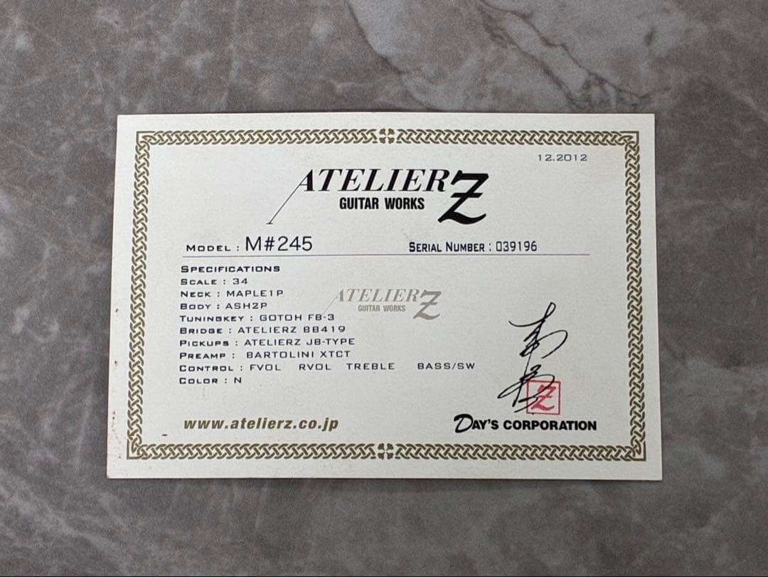 ATELIER Z M245 アトリエZ ジャズベース ケース・スタンド付