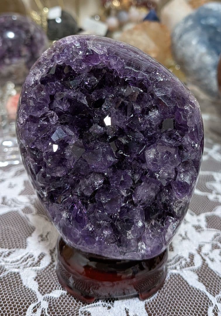 hhkk☆クラスター☆ウルグアイ産☆ファントム☆天使の指紋☆台座付き☆