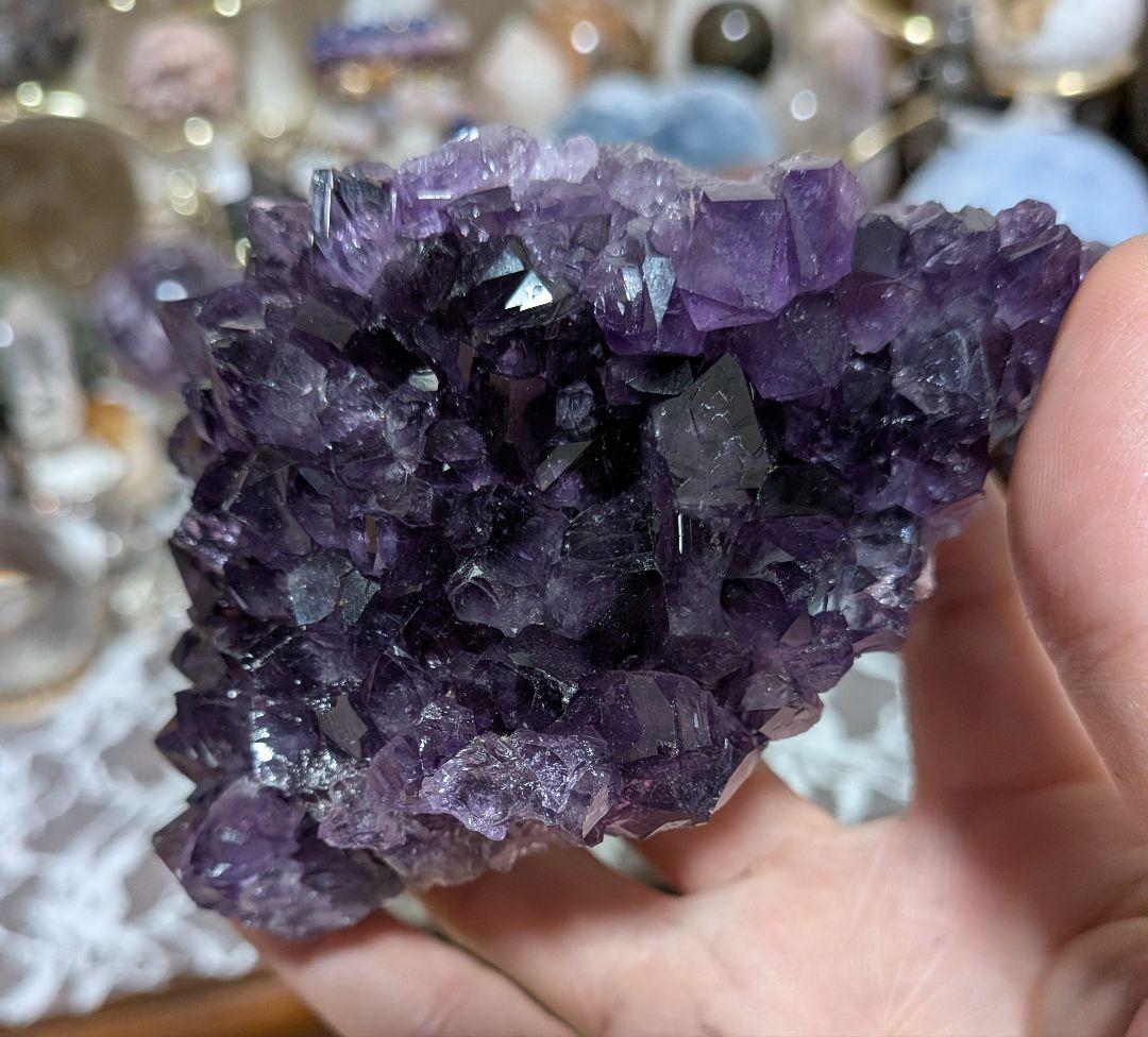 hhkk☆クラスター☆ウルグアイ産☆ファントム☆天使の指紋☆台座付き☆