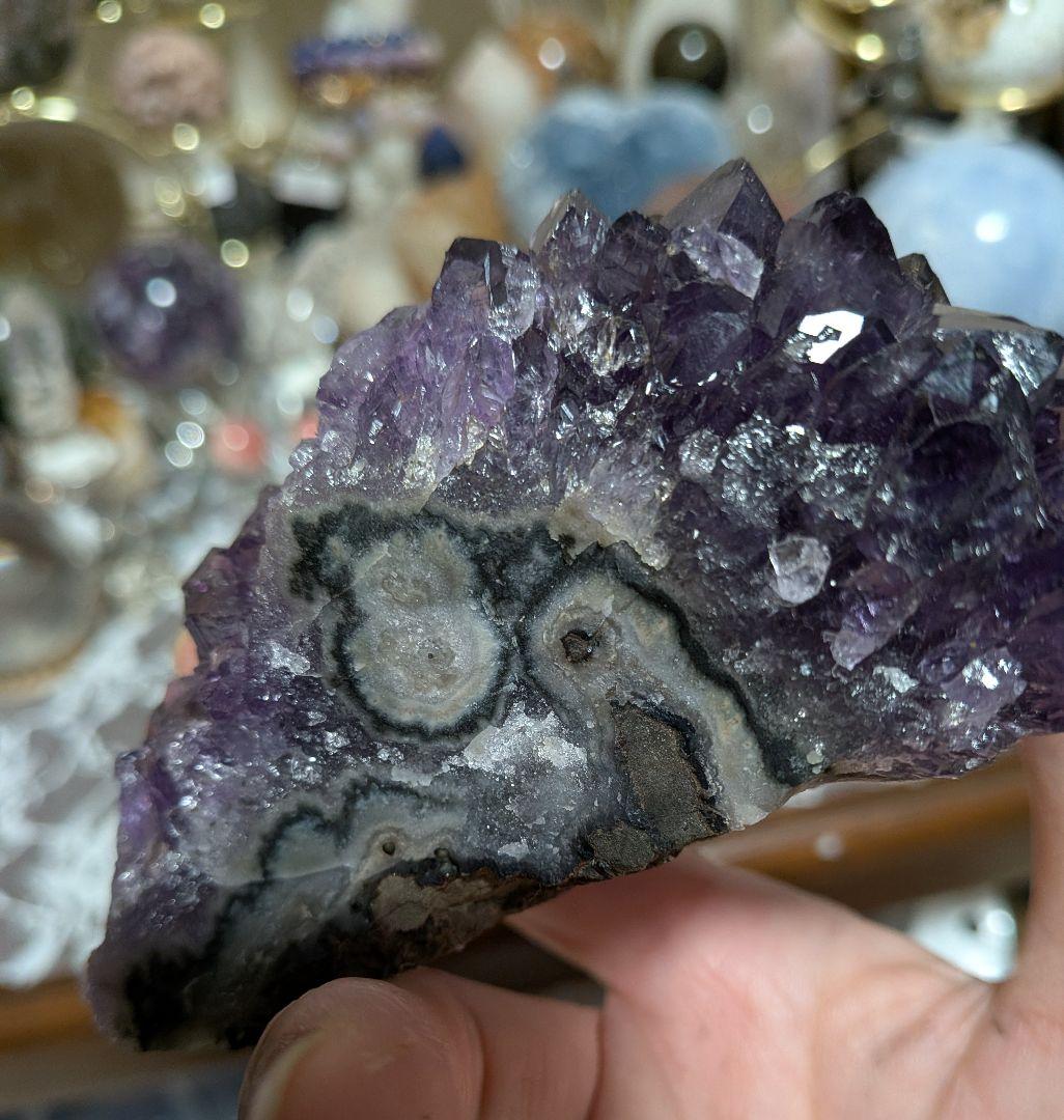 hhkk☆クラスター☆ウルグアイ産☆ファントム☆天使の指紋☆台座付き☆