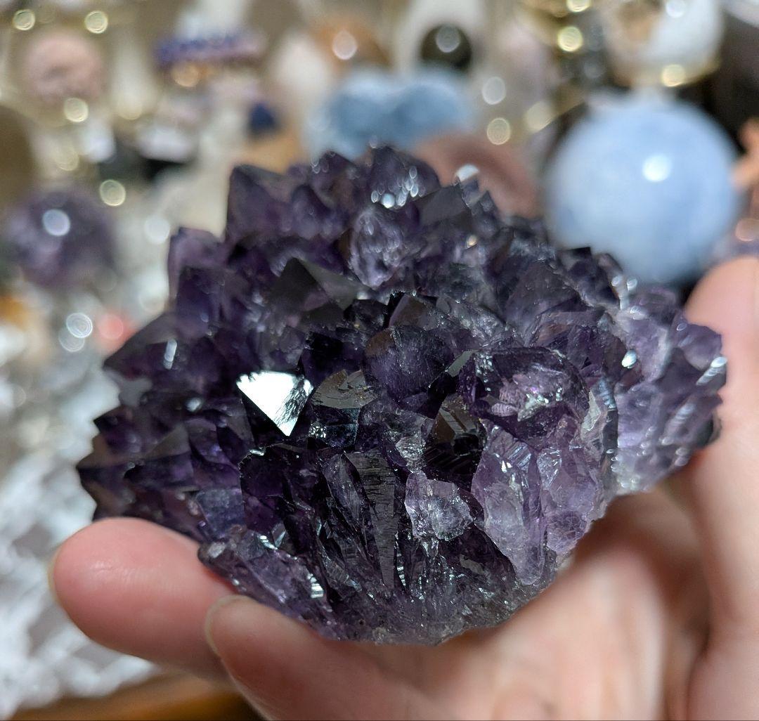 hhkk☆クラスター☆ウルグアイ産☆ファントム☆天使の指紋☆台座付き☆