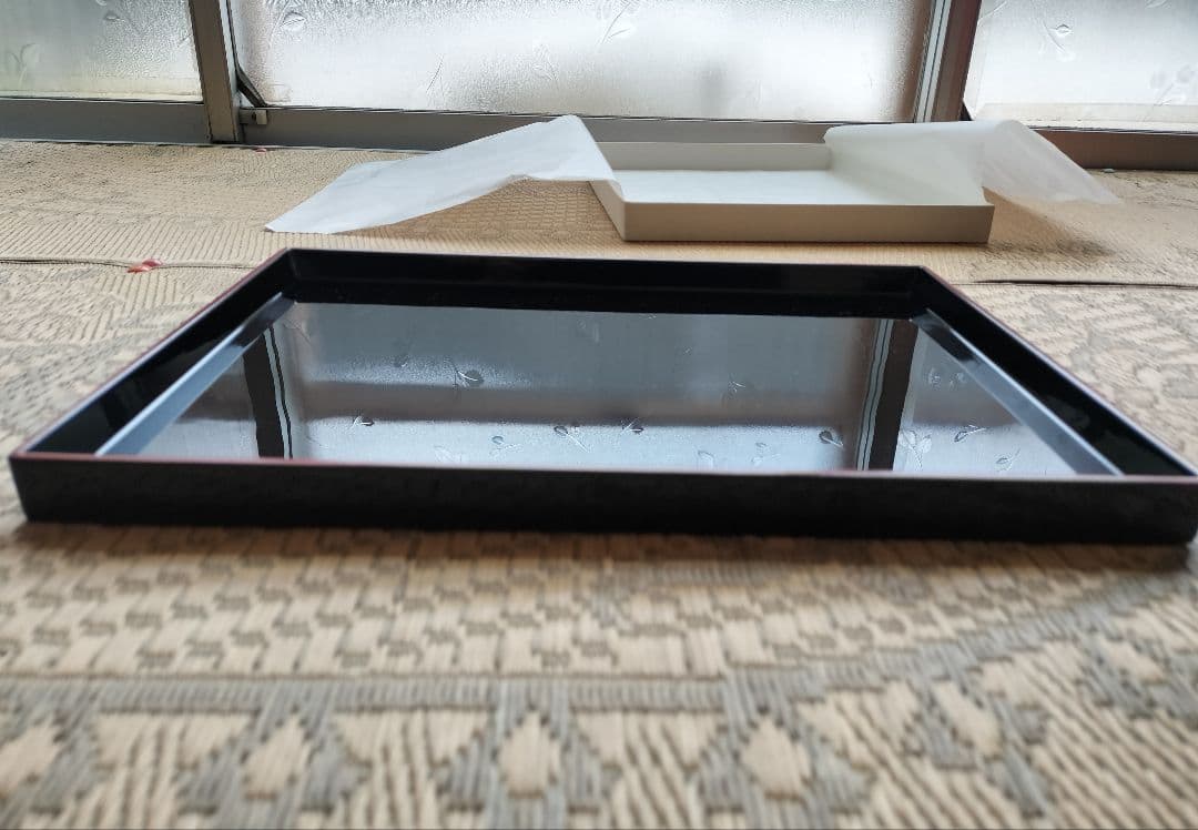 漆塗り 黒 長方形 膳 5枚セット - メルカリ