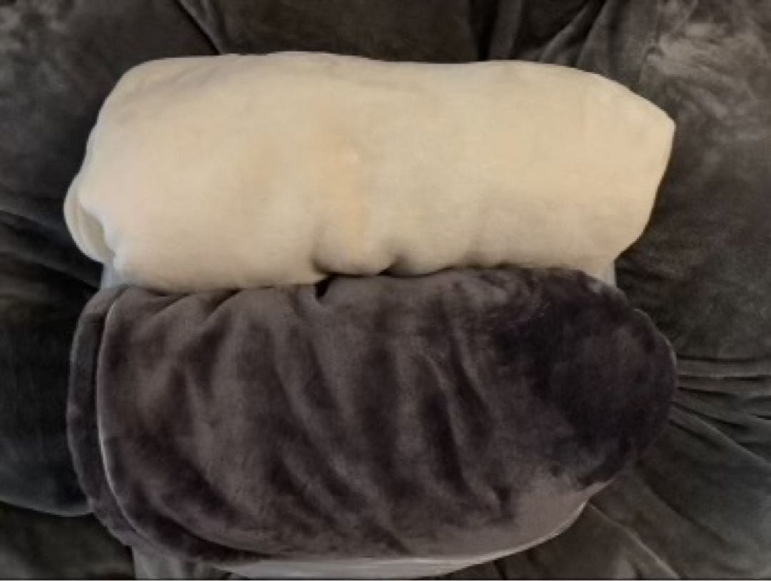 西川 掛け布団カバー毛布 纏生 セミダブル ベージュ グレー2色セット