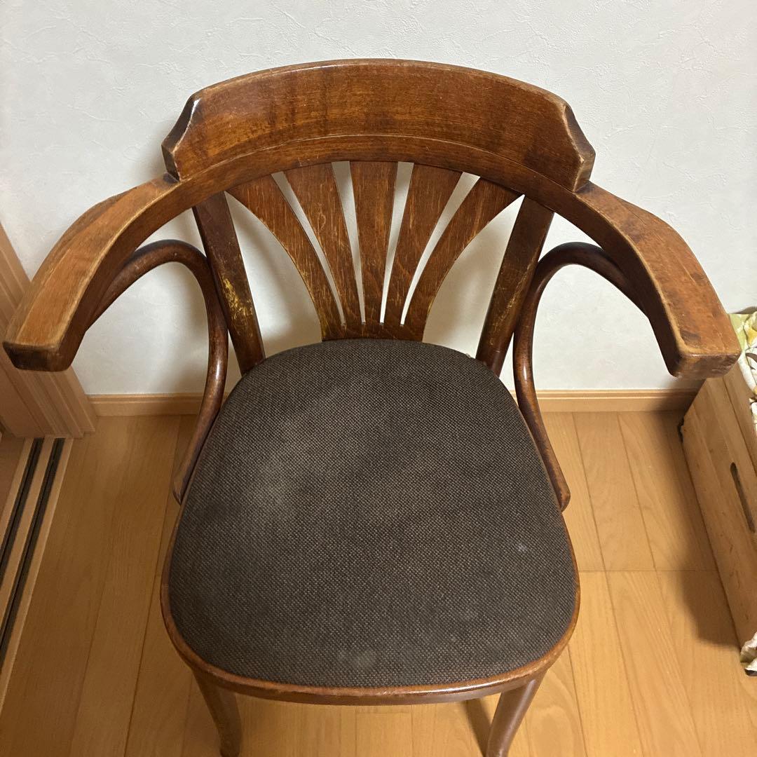 最終値下げ!! アンティーク木製スラットバックチェア ダークブラウン