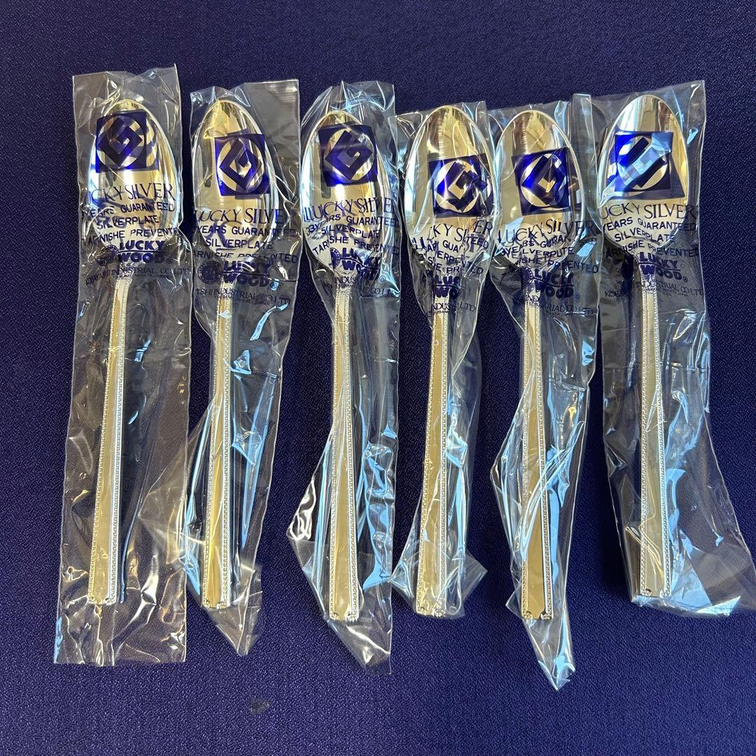 銀仕上げ　ラッキーウッド　カトラリーセット　ロマンス　30本セット 洋白銀器